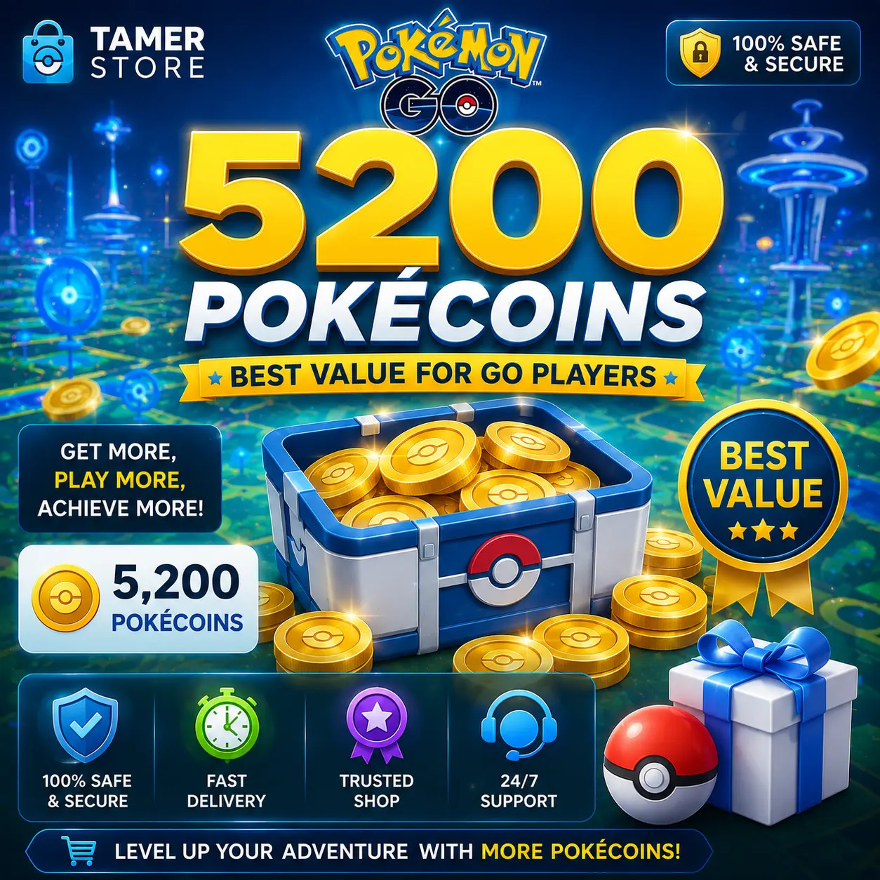 5,200 PokéCoins