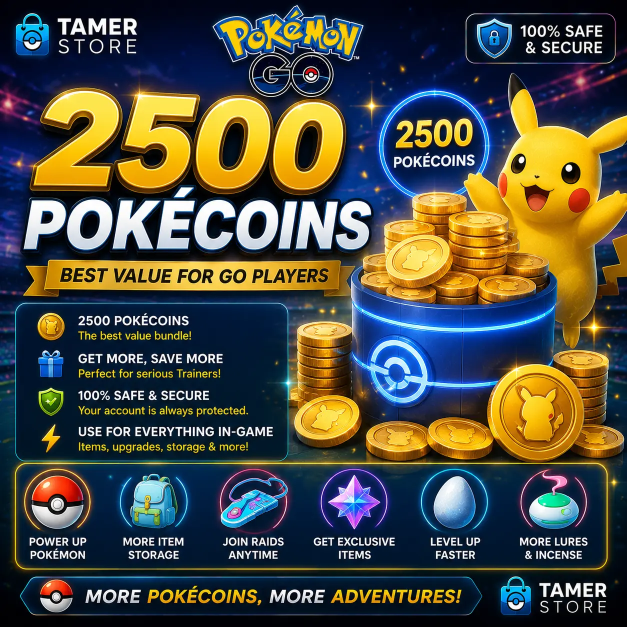 Boost Your Gameplay with 2,500 PokéCoins