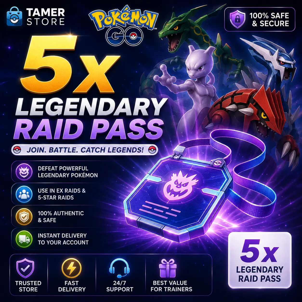 5x Legendary Raid Pass
